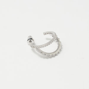 パヴェ ダブルフープ ピアス