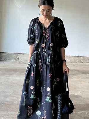 植物画ワンピース