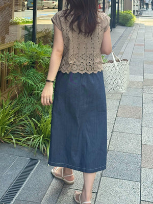 総レースシャツブラウス