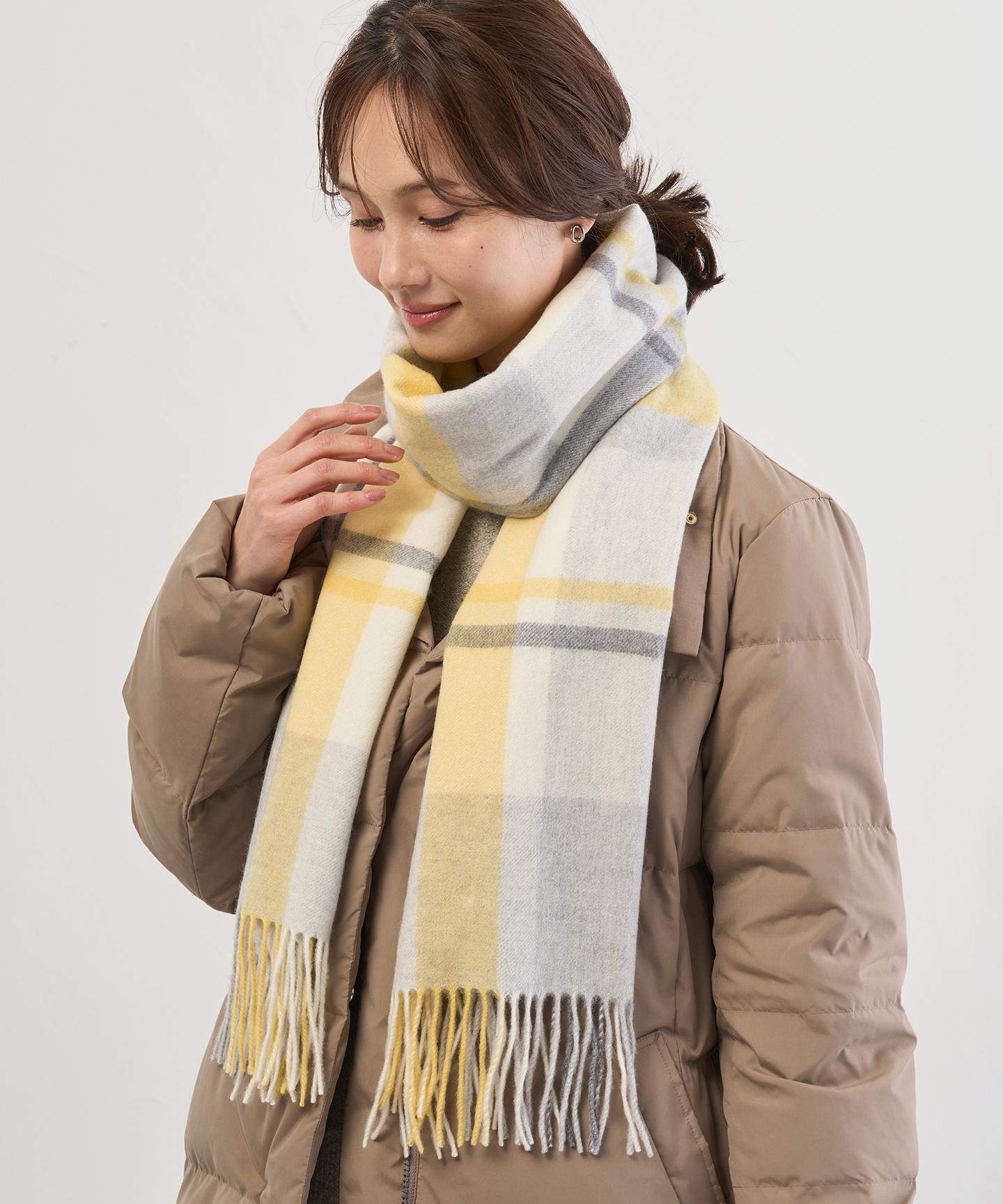 カシミヤチェック マフラー