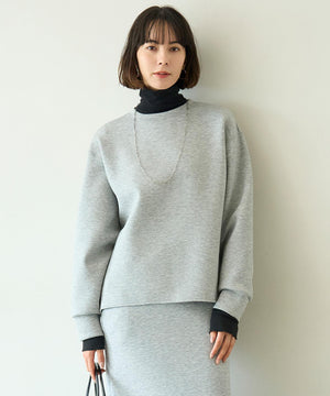 コットンカシミヤ タートルネックカットソー