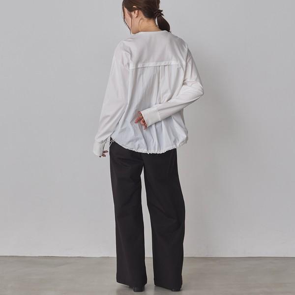 布帛ドッキングカットソー