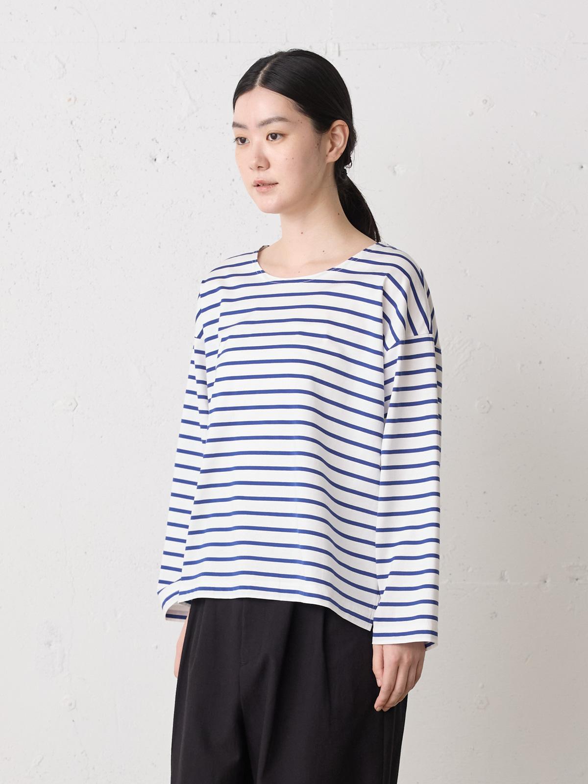 MidiUmi ボーダーワイドプルオーバー