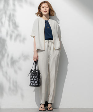 ストレッチジョーゼット フレンチスリーブ ブルゾン