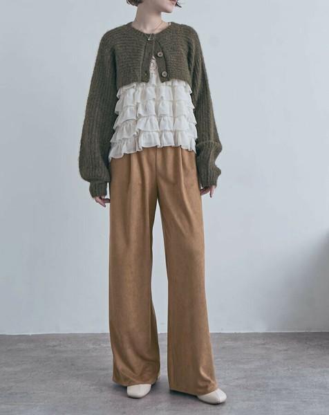 スウェードライクイージーパンツ