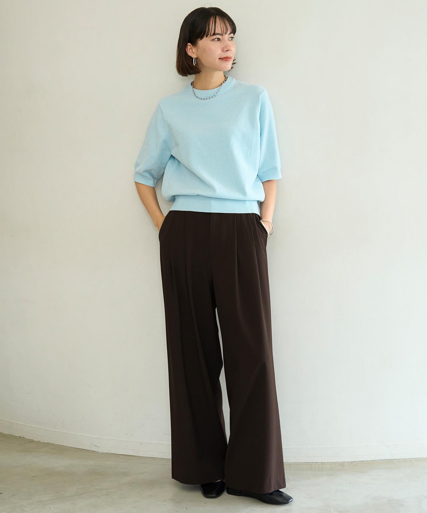 マイビューティ タックワイドパンツ