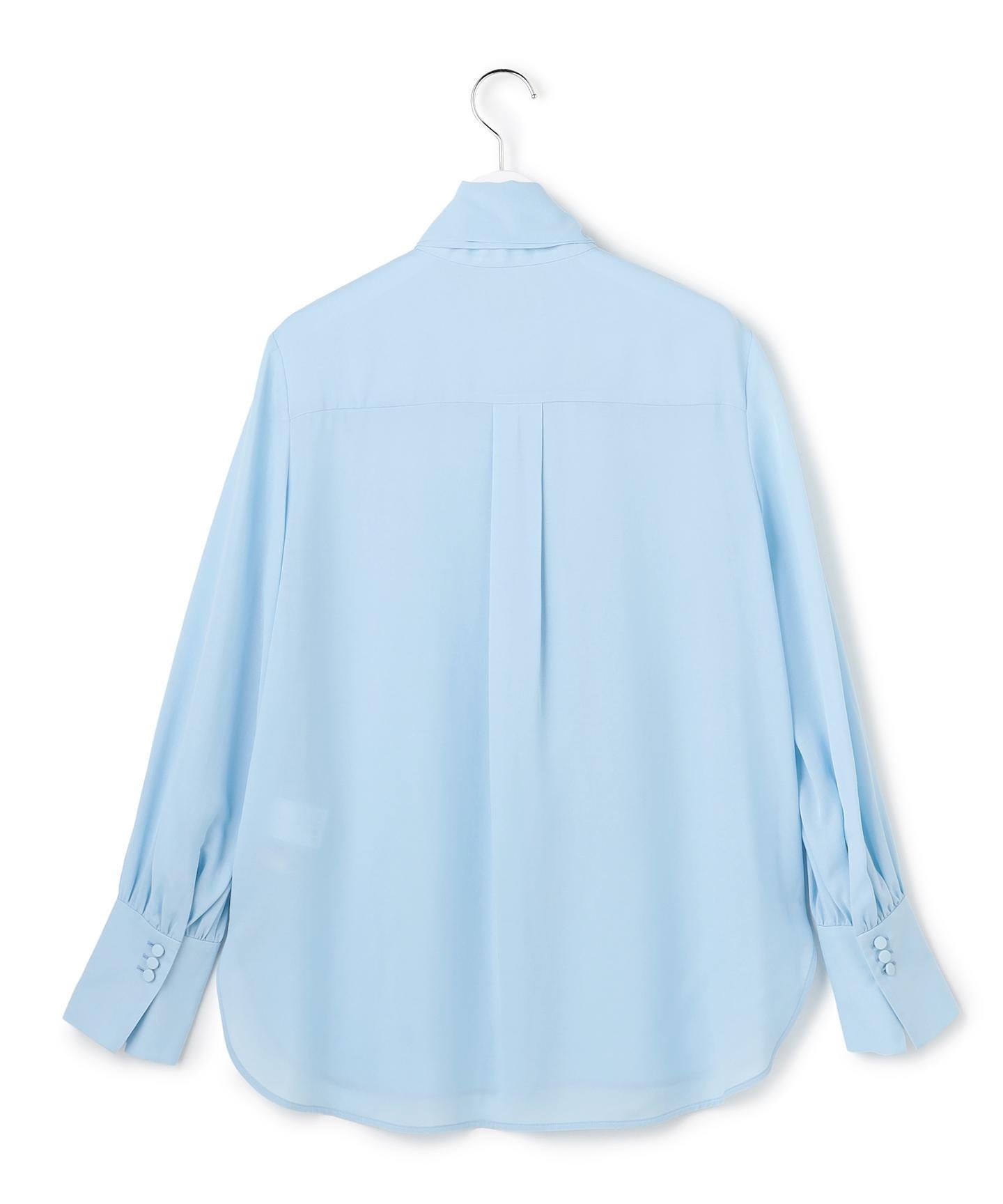 セルロースシルクビエラ ボウタイ付きブラウス