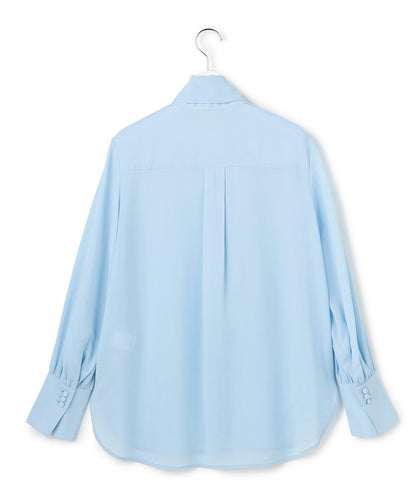 セルロースシルクビエラ ボウタイ付きブラウス