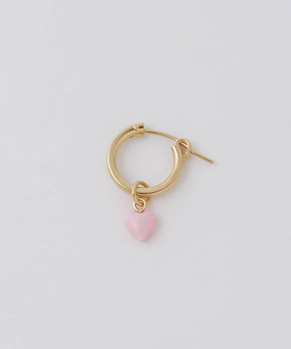 ハートストーンピアス