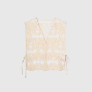 チュールシシュウスカラップベスト≪手洗い可能≫
