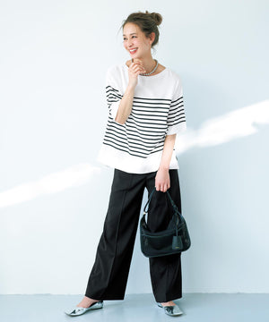 スゴ機能美 ハーフスリーブ ニット