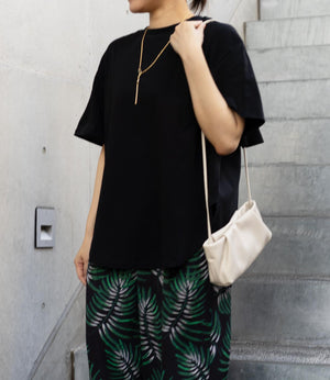 【吸水速乾・接触冷感】バックフリルドッキングカットソー