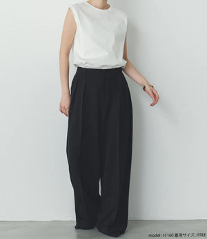 USAコットンコンパクトノースリーブカットソー