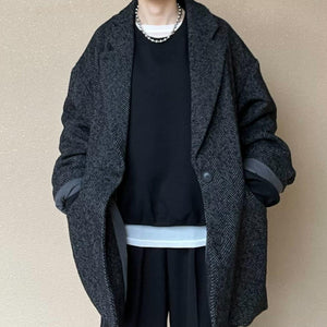 ヘリンボーンジャケットコート