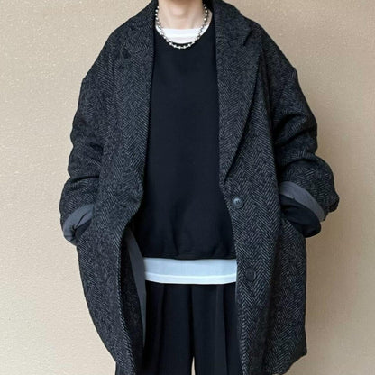 ヘリンボーンジャケットコート