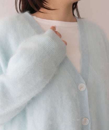 ウールカシミアVネックニット