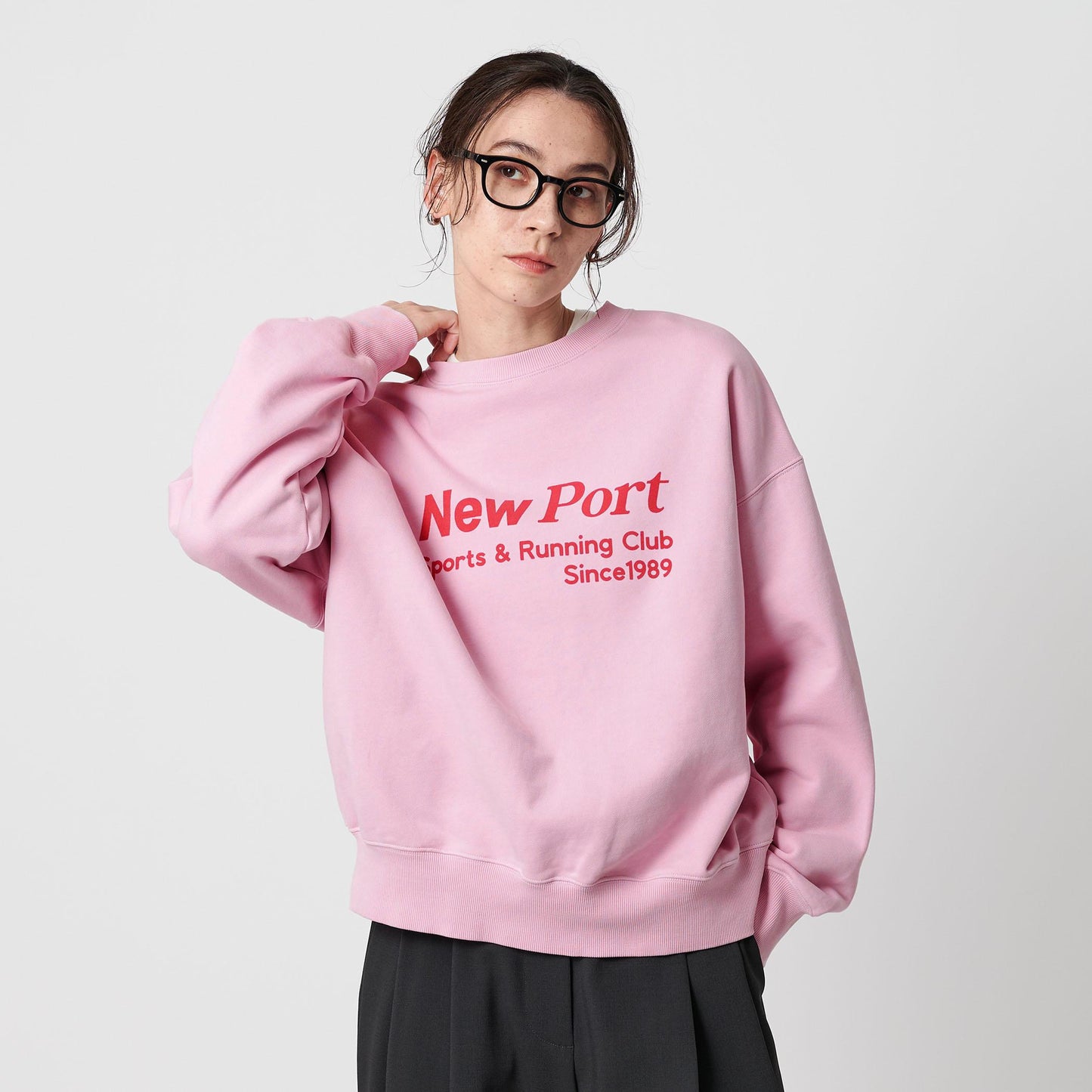 コットン裏毛 ロゴスウェット プルオーバー