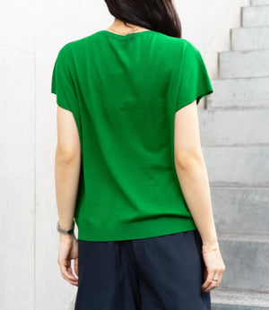 コンパクトフレンチスリーブニットT