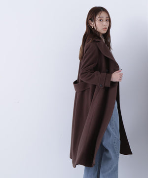 ビッグカラーダブルチェスターコート