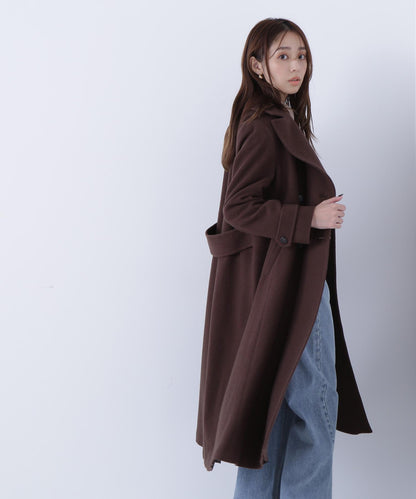 ビッグカラーダブルチェスターコート