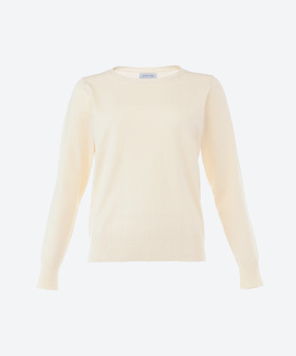 クルーネックストレートニット