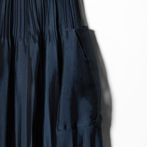 シャンブレー オーガンザ ポケット スカート