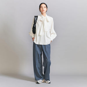 【WEB限定 Wardrobe DAILY MINIMAL】リボンタイブラウス -2WAY/ウォッシャブル-