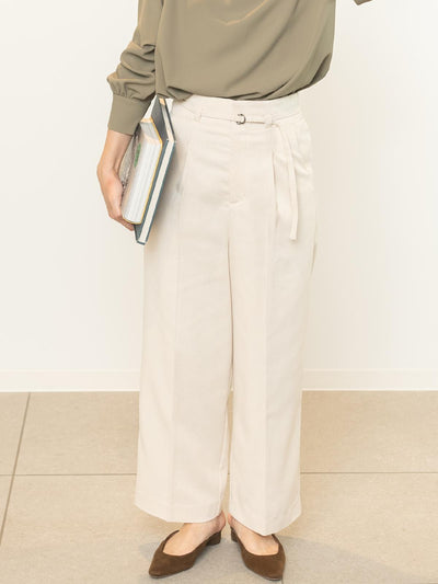 9分丈ハイウエストワイドパンツ