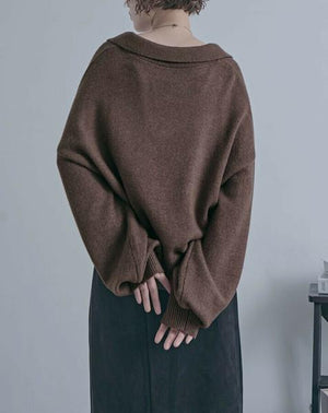 スキッパーニットプルオーバー