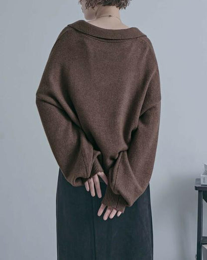 スキッパーニットプルオーバー