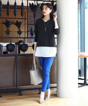 ラグランニットトップス