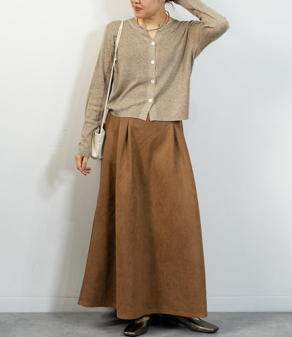 スウェードフレアスカート