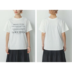 USAコットン2wayレタリングTシャツ