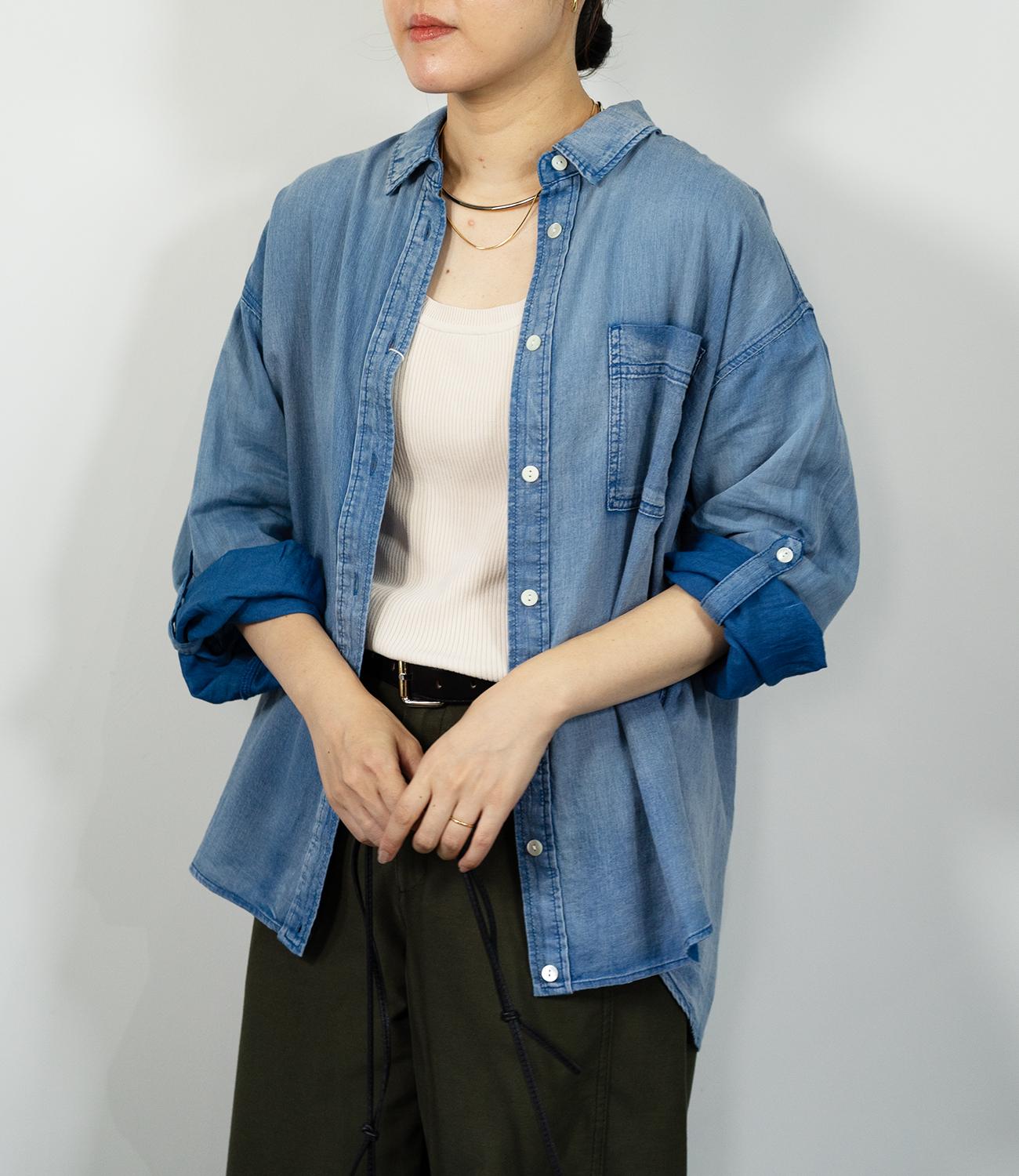 デニムライクシャツ