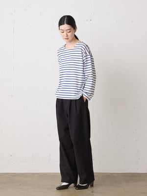 MidiUmi ボーダーワイドプルオーバー