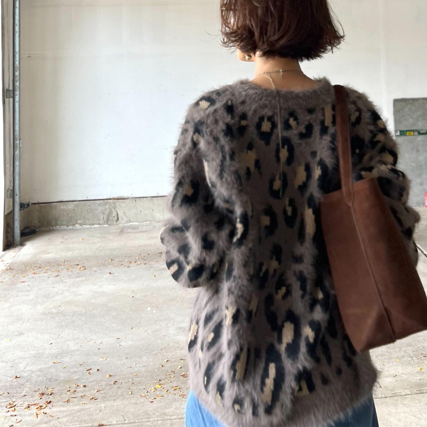 アンゴラレオパードカーディガン