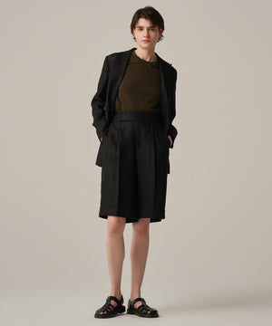 ヘリンボーン リネン ショートパンツ（uncrave WHITE）