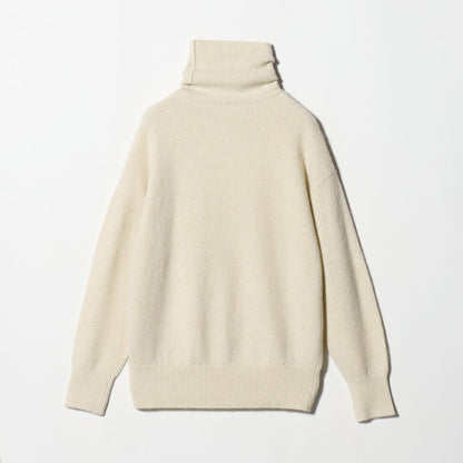 フォックス ウール ラメ タートルネック ニット