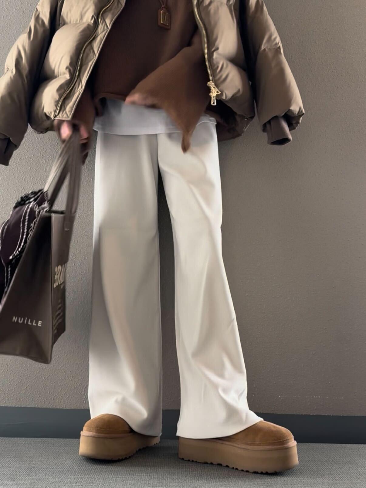 バンディングイージーワイドパンツ