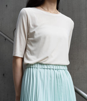 ダブルチュールハーフスリーブカットソー