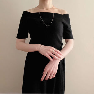 オフショルカットソー