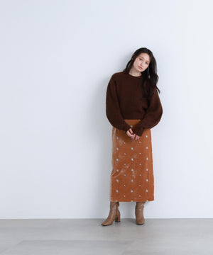 クロップドアゼフォルムニット