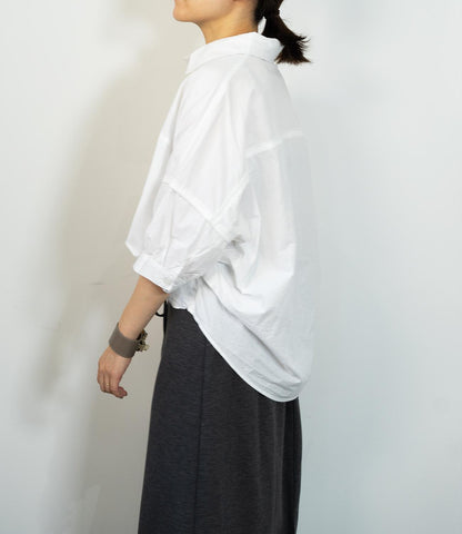 ギャザースリーブ半袖シャツ