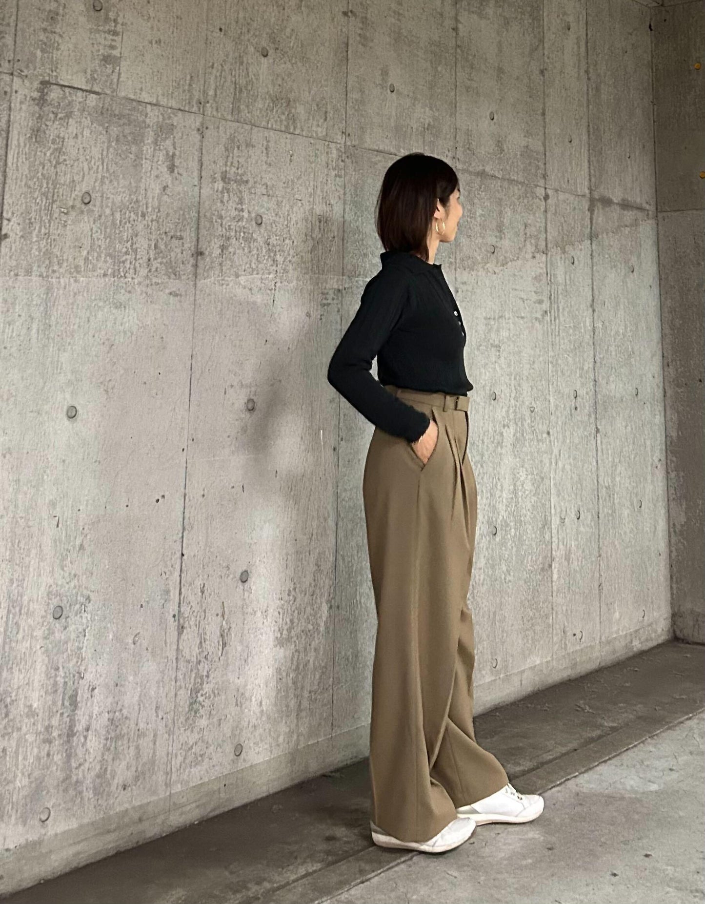 ホルターネックニットアンサンブル