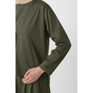 プレ－ティング天竺カーディガン