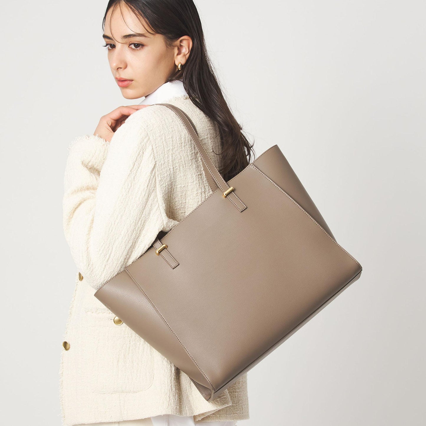 【WEB限定】ワンポイント シンプル トートバッグ（ソフトPCバッグ付） / A4 / 通勤