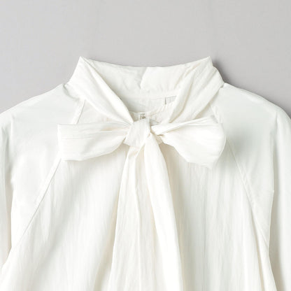 【WEB限定 Wardrobe DAILY MINIMAL】リボンタイブラウス -2WAY/ウォッシャブル-