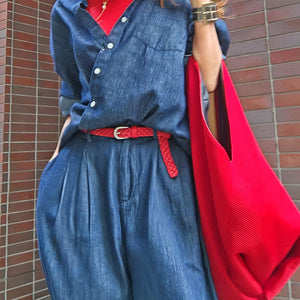 レザーメッシュベルト