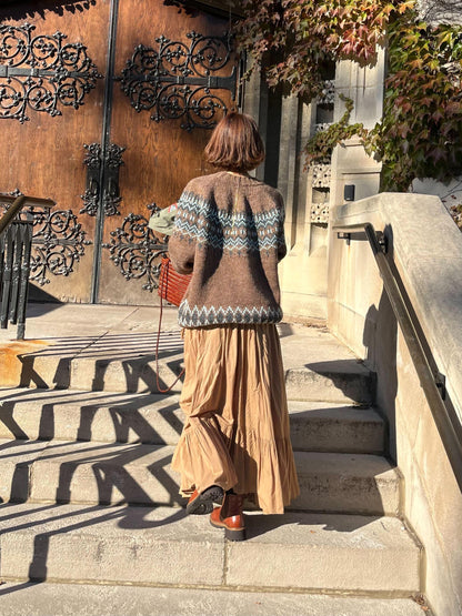 チョコレートBROWNノルディックセーター