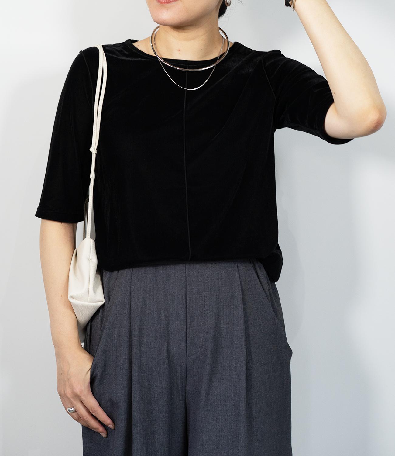 シアーベロア半袖トップス